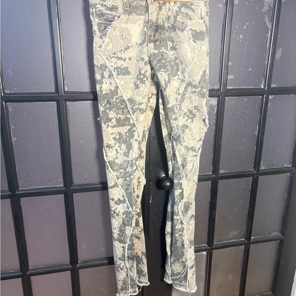 novamen Other - In Action Camo Stacked Skinny Flare Jeans Novamen W 30